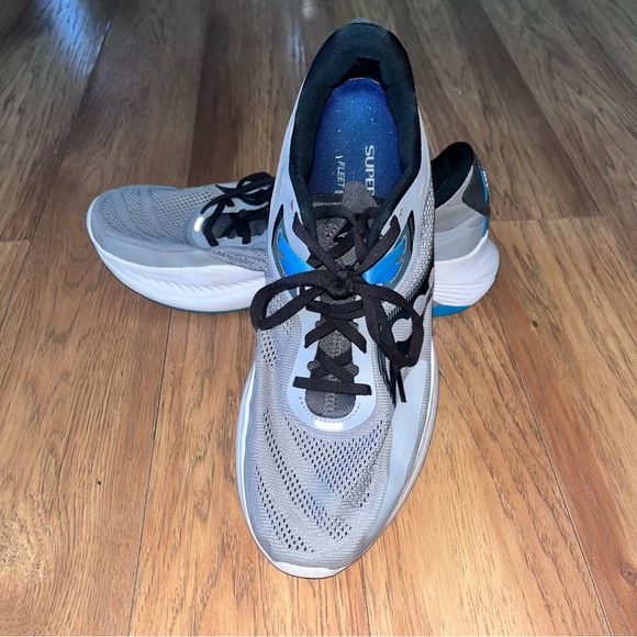 SAUCONY-Gray Sneakers with Blue Details - Picture 3 of 7